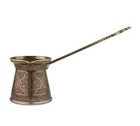 Alisveristime Authentic Turkish Coffee Pot, Handmade Cezve/Ibrik, 2.75-Inch Width, 2.75-Inch Height - 6.76 Ounce Enhance Your Coffee Experience Now! (2 Cup) (Antique Green)