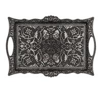 Alisveristime Big Square Zamac Serving Tray, 14.5 x 9.85 in (Black)