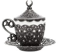 Alisveristime Gelincik Turkish Coffee Cup & Saucer (Black)