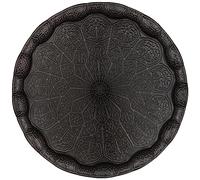Alisveristime Turkish Ottoman Coffee Tea Beverage Serving Wavy Tray 35cm (Black)