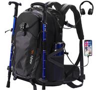 Alitifiy 40L Hiking Backpack, Hiking Rucksack Durable Waterproof Travel Bag Outdoor Sports Camping Cycling Skiing Daypack Climbing Trekking Mountaineering Gifts for Men Women, (Black Grey)