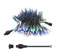 ALITOVE 100pcs 12V LED Pixels 33ft RGB LED String Lights IP68 Waterproof with ALT-Connector