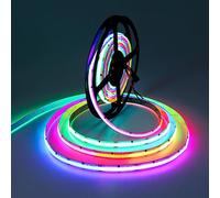 ALITOVE COB Addressable RGB IC WS2811 12V LED Strip Lights, 16.4ft 3600 LED Programmable Digital Flexible LED Strip Lights for Bedroom TV Home Decor(No Source