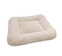 Aliuciku Cat Bed Pad, Warm Plush Pet Sleeping Mat Washable Dual-Sided Cushion Bed for Cat Dog Bunny(Khaki,Large)