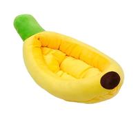 Aliuciku Dog Bed, Plush Banana Shape Dog House Super Soft Cat Beds for Small Medium Large Pet(Yellow,Small)