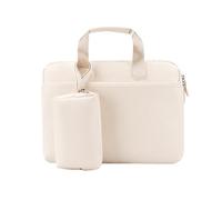 Aliuciku Laptop Bag, 13.3 14 15.6 Inch Computer Bag Document Handbag Briefcase For Work Office Travel Or Business (Color : Beige-B, Size : 15.6 inch)