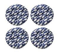 Aliuciku Set of 4 Seat Pads, Thick Round Tatami Chair Cushions for Dining Kitchen Office(B-1,30x30cm)