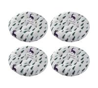 Aliuciku Set of 4 Seat Pads, Thick Round Tatami Chair Cushions for Dining Kitchen Office(B-14,40x40cm)