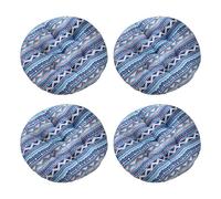 Aliuciku Set of 4 Seat Pads, Thick Round Tatami Chair Cushions for Dining Kitchen Office(B-21,40x40cm)