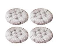 Aliuciku Set of 4 Seat Pads, Thick Round Tatami Chair Cushions for Dining Kitchen Office(B-3,45x45cm)