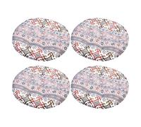 Aliuciku Set of 4 Seat Pads, Thick Round Tatami Chair Cushions for Dining Kitchen Office(B-5,30x30cm)