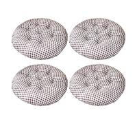 Aliuciku Set of 4 Seat Pads, Thick Round Tatami Chair Cushions for Dining Kitchen Office(B-8,40x40cm)