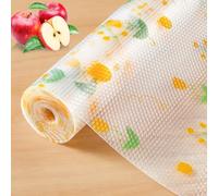 ALIUNI 100% EVA Drawer Liners Non Slip Shelf Liner Fridge Liners Anti-Adhesive Washable Oil-Proof Kitchen Cupboard Liner for Wardrobe Cabinets Bedroom Pantry Bathroom, Floral Design, 30 x 900 cm