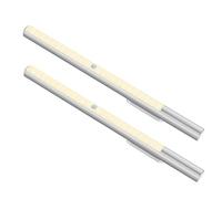 Alivation LED Under Cabinet Lighting with Motion Sensor & Rechargeable 4500 mah Battery Powered Light, Stick on Lights for Kitchen Counter/Closet/Stairs,Adjustable Brightness, 4000K Warm White (2Pack)