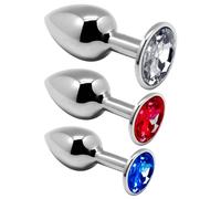 Alive Anal Pleasure - metal anal plug set (silver)