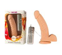 Alive Extra Quiet Realistic Dildo Vibrator with Suction Cup 7 Inch Flesh Pink