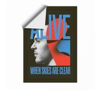 Alive When Skies Are Clear Modern Unframed Wall Art Print A3 (42×29.7cm), Wall Decor for Living Room, Bedroom, Office & Home, Art Gift
