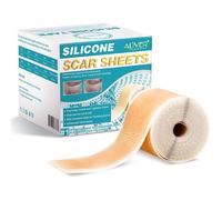 Aliver Silicone Scar Sheets, Professional Treatment for Surgery, Acne, Burn, Keloid & C-Section Scars, Reusable, Waterproof & Skin-Safe, 3M