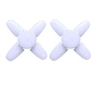 ALIVIM 2Pcs Fan Shape E27 220V 28W LED Bulb Lamp Foldable Light Home Ceiling Lamp Warehouse Garage Warm White,Warm White