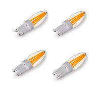 ALIVIM 4Pcs G9 3W 220V LED Light Candle Bulb Lamp Spotlight Chandelier Hotel Lamp Home Decor Corn Bulb,Warm White