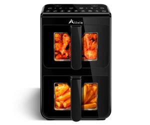 Alivio 10L Double Basket Digital Air Fryer 1700W (Black)