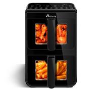 Alivio 10L Dual Zone Digital Air Fryer, 2 Independent Baskets, Visual Window in Black Alivio Black