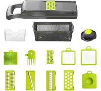 Alivio 14 in 1 Vegetable Chopper, Multifunctional Stainless Steel Veg Cutter, Slicer, Dicer, Chopper, Home Kitchen Manual Vegetable & Fruit Cutter, Salad Chopper with Container