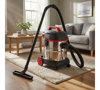 Alivio 20L Wet And Dry Vacuum Cleaner, Powerful 1200W Motor With Advanced Hepa 13 Filtration - Red