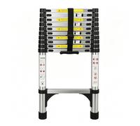 Alivio 3.2M Heavy Duty Telescopic Extension Ladder, 150kg Capacity in Silver Alivio Silver