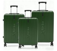 Alivio 3 Piece Hard-Shell Luggage Set with Secure Number Lock, 360 Spinner Wheels & 3-Step Telescopic Handle - Lightweight Travel Trolley Suitcase Set (Small/Medium/Large) (Green)