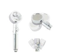 Alivio 360 Rotating Shower Head with in-built turbo fan in Metallic Silver Alivio Metallic Silver