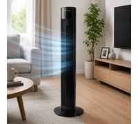 Alivio 36in Oscillating Tower Fan Remote Control 25ft/s Velocity with Timer (Black) in Black Alivio Black