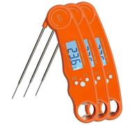 Alivio 3Pc Digital Meat Thermometer Instant Read, Backlit LCD & Bottle Opener in Orange Alivio Orange