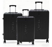 Alivio 3Pc Hard Shell Suitcase ABS Luggage Travel Trolley w/Telescopic Handle in Black Alivio Black