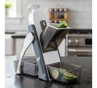 Alivio 4 Modes Vegetable Spring Slicer Dicer Julienne Stick Cutter with Stainless Steel Blade in Grey Alivio Grey