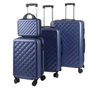 Alivio 4 Piece ABS Suitcase Set 3-Stage Adjustable Handle 14/20/24/28in in Blue Alivio Blue
