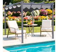 Alivio 4 X 3M Steel Frame Pergola, 13 X 10Ft Outdoor Gazebo Canopy (Grey)