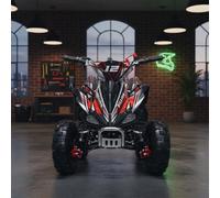 Alivio 49CC Kids Mini Petrol Quad Bike 1.8L Fuel Capacity, Simple Control Off-Road Adventure Bike for Kids, Powerful Engine Easy Manual Start with 2-Stroke Oil, Front & Rear Disc Brakes (Red)