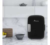 Alivio 4L Portable Mini Fridge for Bedroom Drinks Tabletop Worktop Student (Black)