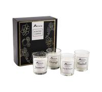 Alivio 4Pc Natural Soy Wax Aromatherapy Scented Candles Home Decor Relaxation in White Alivio White