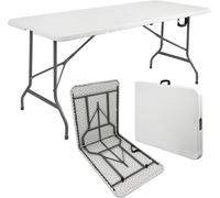 Alivio 6ft Folding Table Heavy Duty Trestle Table for Camping 180 x 70 x 74cm in White | Size: 180 x 70 x 74 cm Alivio White 180 x 70 x 74 cm