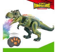 Alivio 7 Color LED Mist Spray Remote Control Dinosaur, Simulation RC T-Rex Dinosaur Toy Walking, Roaring & Shake Head Action
