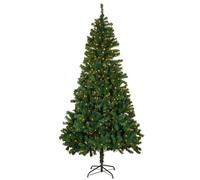 Alivio 7FT Natural Looking Artificial Christmas Tree Built-In LED Lights with Stand for Home Office Decoration in Green Alivio Green 7ft