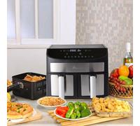 9L Dual Basket Digital Air Fryer with Timer Temperature & Touchscreen Alivio Black One Size