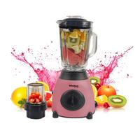 Alivio Bistro Chef 2-In-1 Ice Nuts Crushing Mixer Blender 850W Made From Glass & Stainless Steel (Pink)