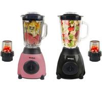 Alivio Bistro Chef 2-In-1 Ice Nuts Crushing Mixer Blender 850W (Pink & Black, Pack Of 2)