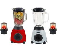 Alivio Bistro Chef 2-In-1 Ice Nuts Crushing Mixer Blender 850W (Red & Blue, Pack Of 2)