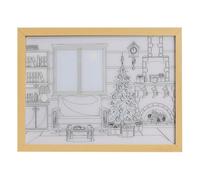 Alivio Christmas Light Wall Frame, Decoration Frame Lights Christmas Wall Decoration - Warm Lights 31 x 22cm