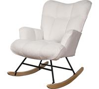 Alivio Comfortable Teddy Rocking Chair with High Backrest