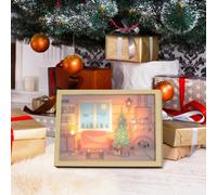 Alivio Decoration Frame Lights Christmas Wall Decoration In Warm Lights 31 X 22Cm